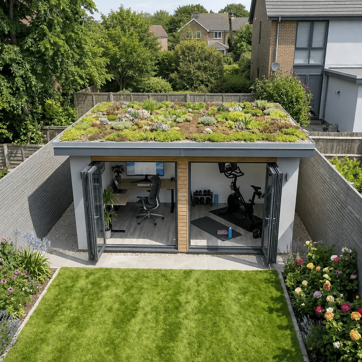 Completed green roof installation